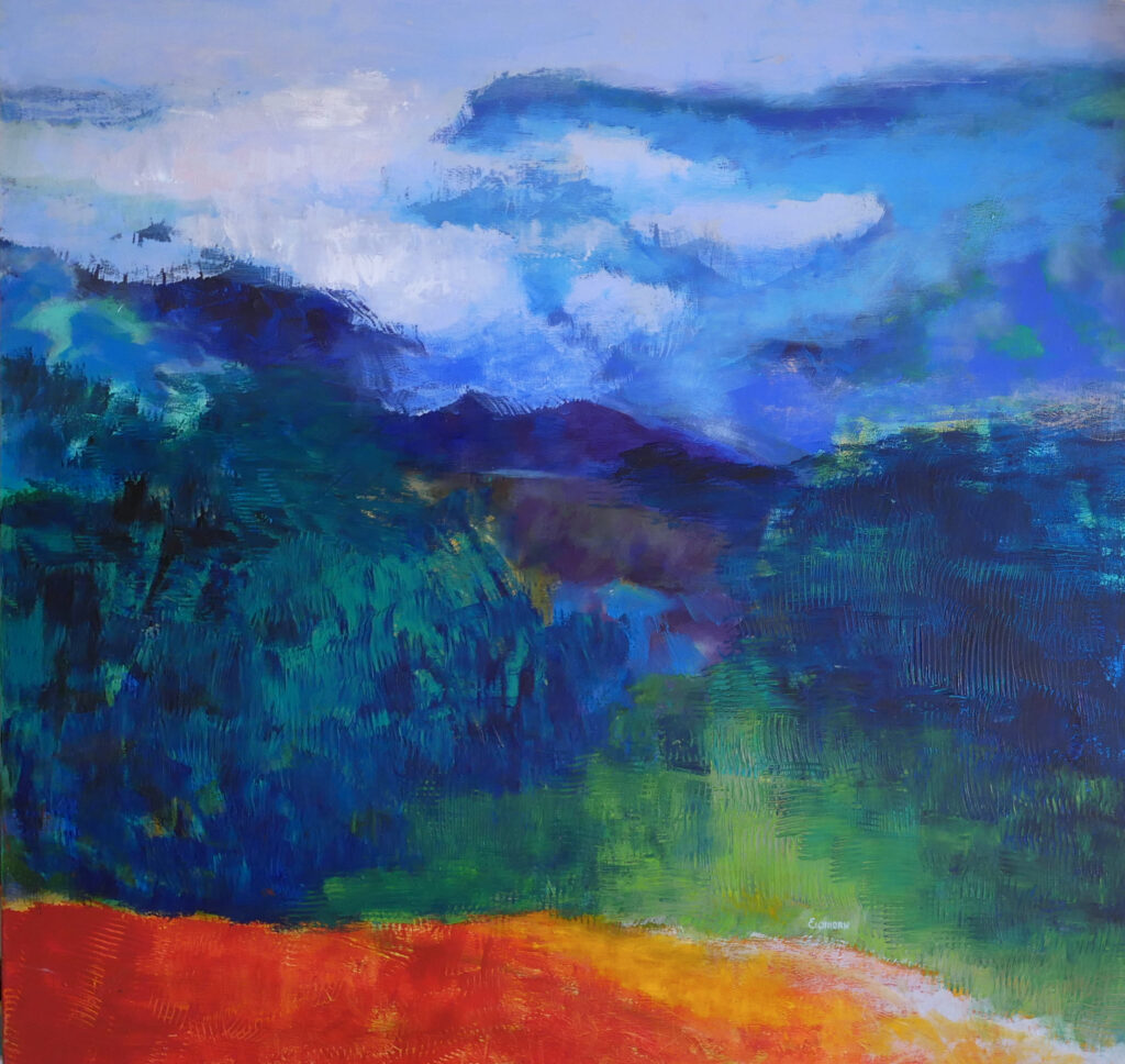 Blaue Landschaft